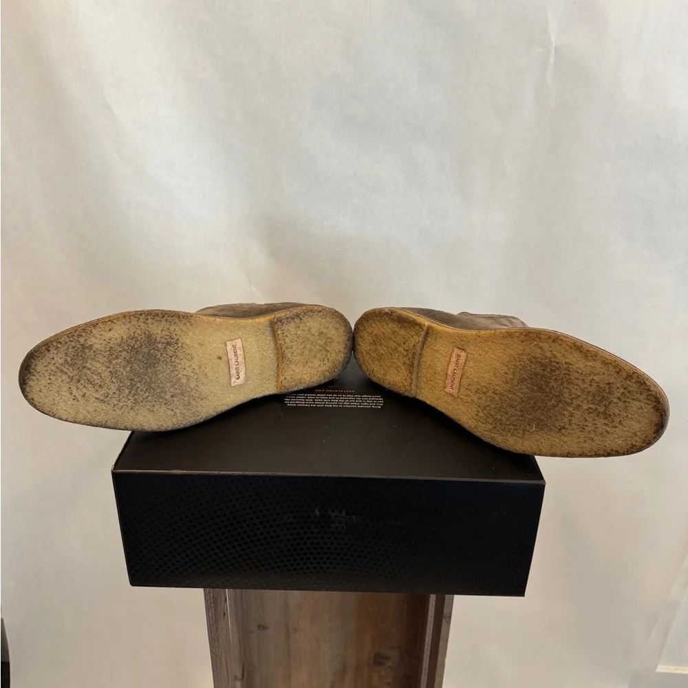 Saint Laurent Suede Chelsea Boots - Picture 10 of 15